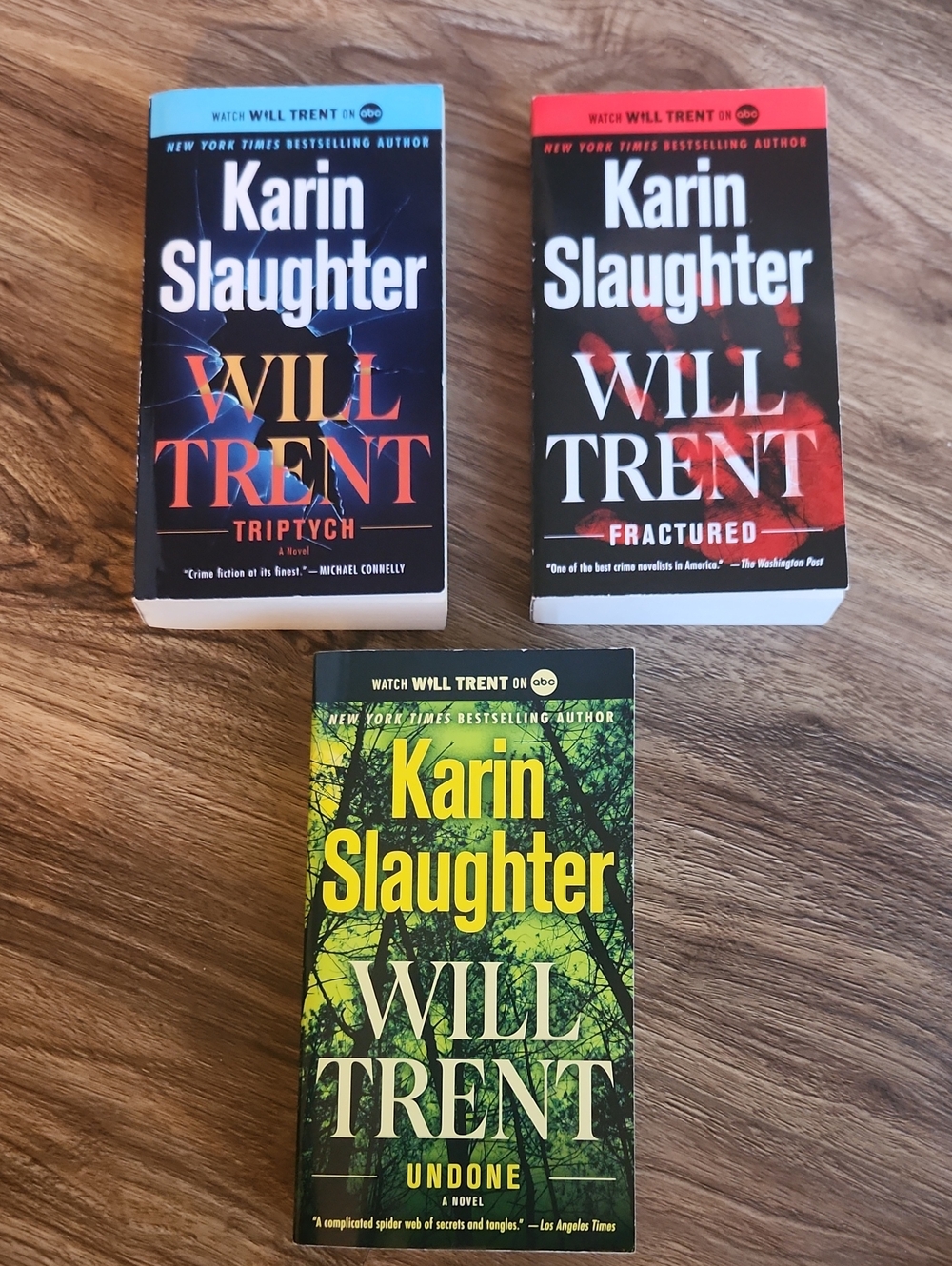 Karin Slaughter Will Trent Paperback Bundle - Blue, Red, Green Covers